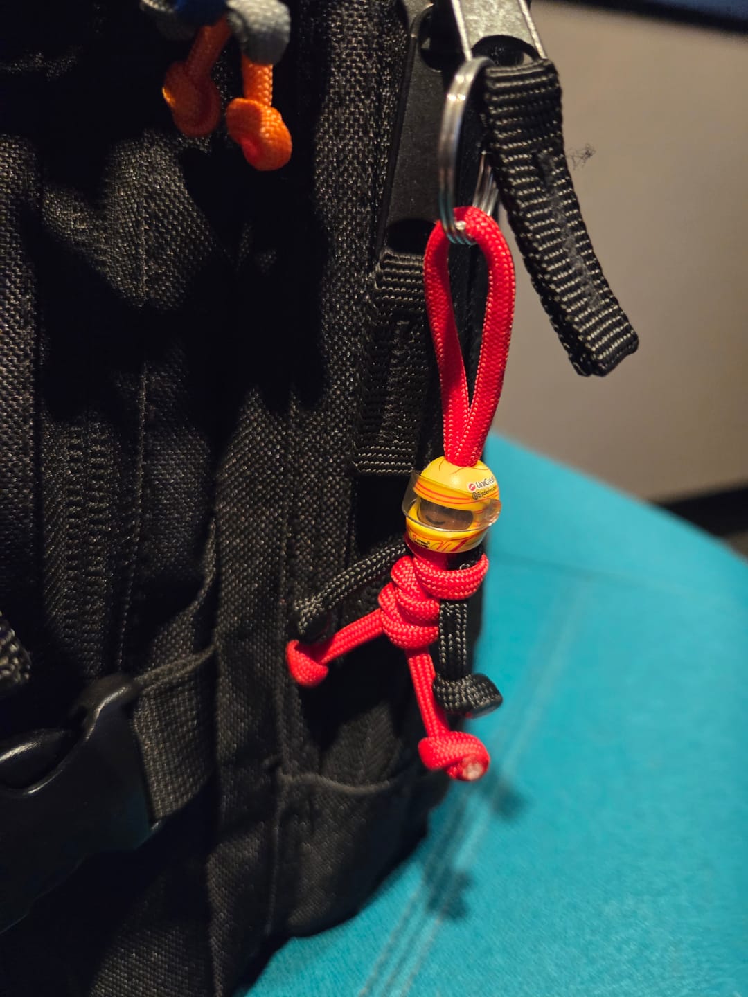 Customer photo review of LH FER 2025 Racing Paracord Buddy Keychain