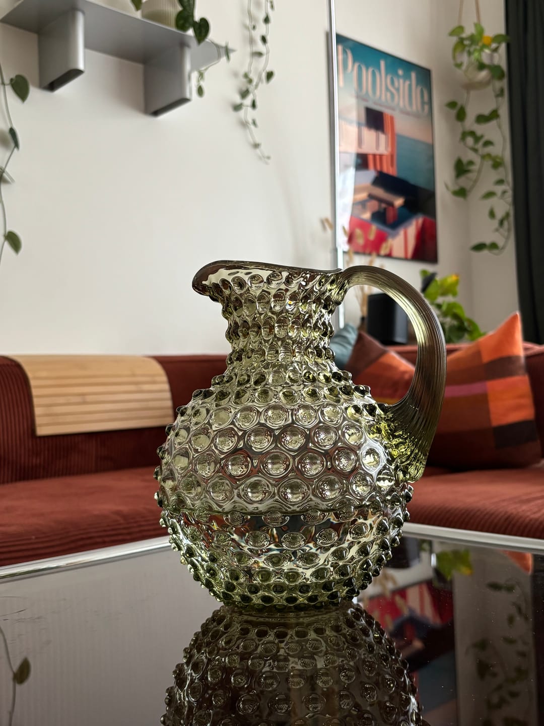 Customer photo review of Olive Green Hobnail Jug
