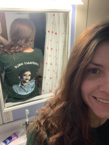 Customer photo review of Conspiracy Girlie T-Shirt