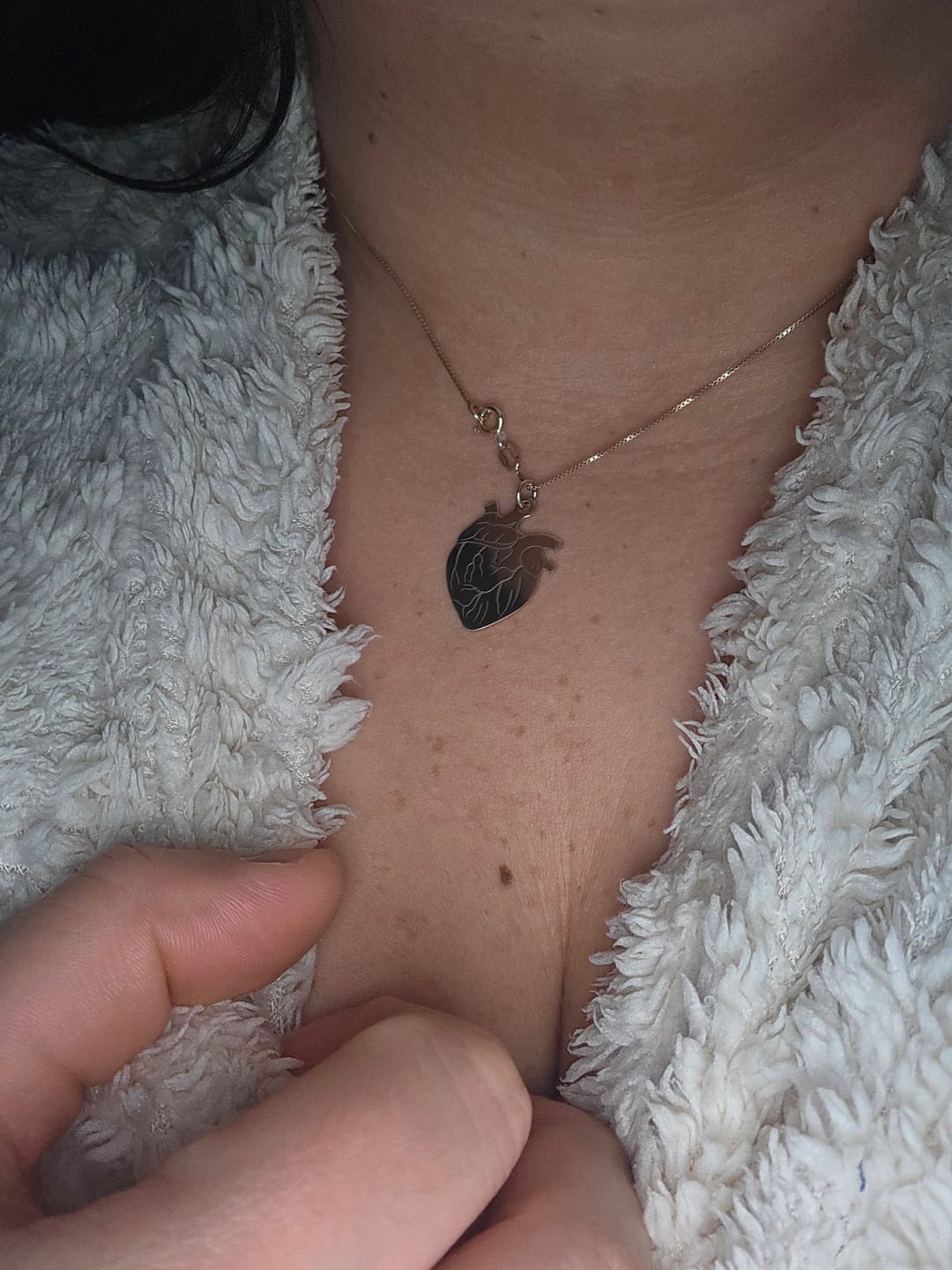 Customer photo review of Collana cuore anatomico