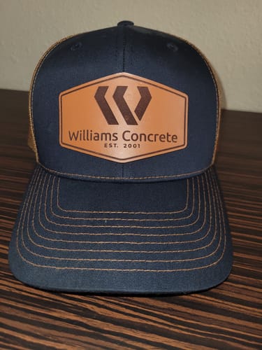 Customer photo review of Richardson 112 Genuine Leather Patch Hats Laser Engraved