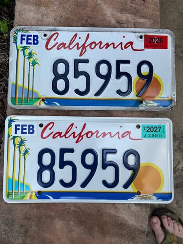 Customer photo review of CALIFORNIA COASTLINE LICENSE PLATE 6"x12" (156.5mm x 305mm)