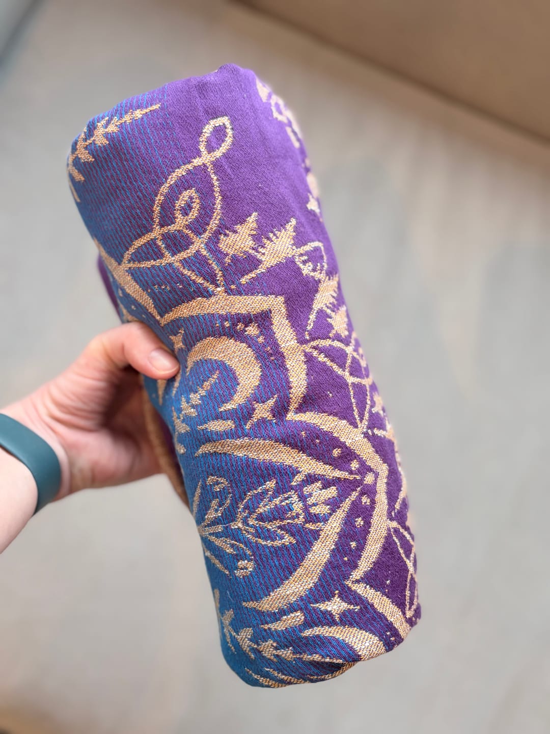 Customer photo review of Mamandala Sun Kissed Woven Baby Wrap