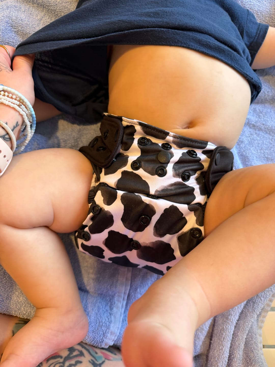 Customer photo review of The Ultimate - One Size Pocket Reusable Cloth Diaper - Stretchy Tabs