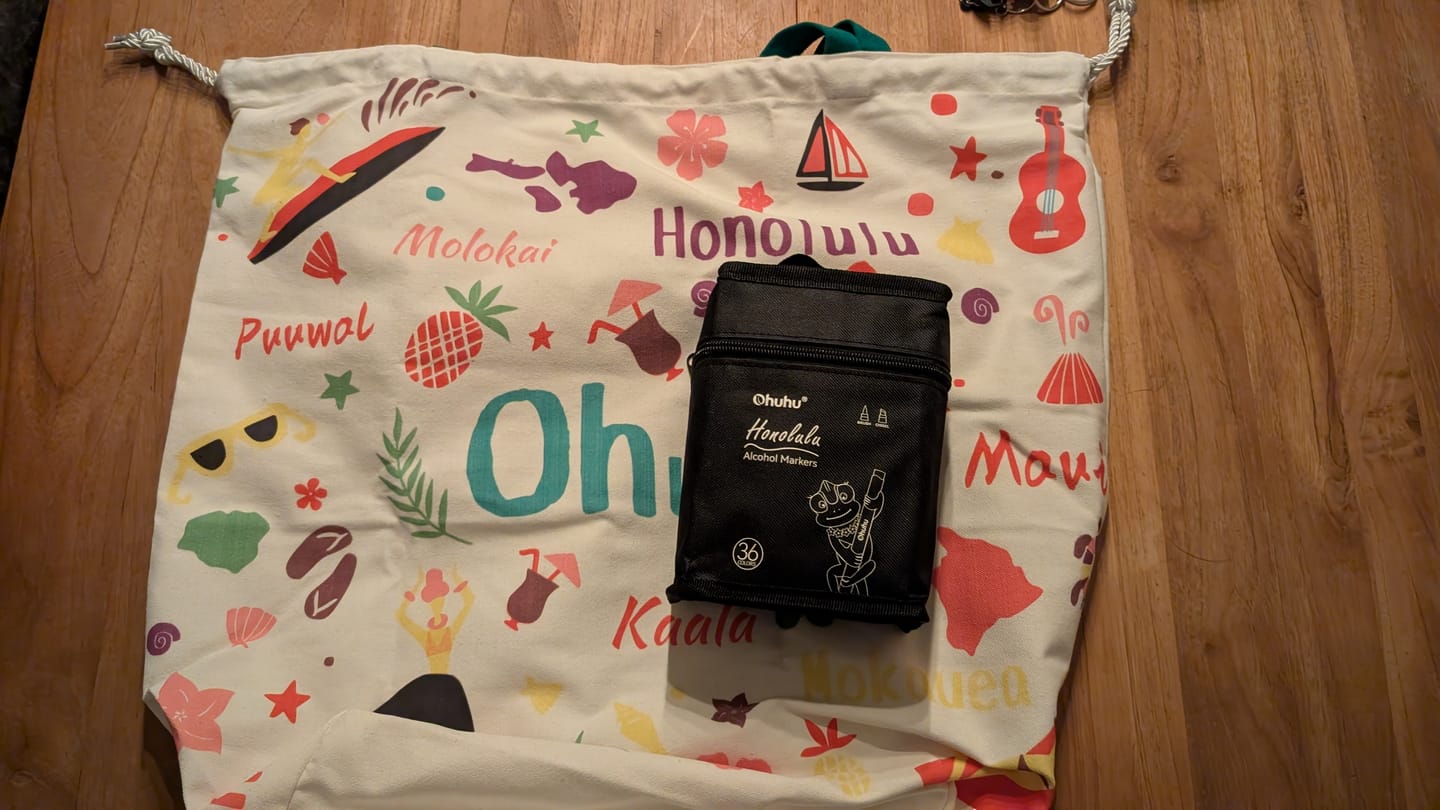 Customer photo review of Ohuhu Canvas Gift Bag for Multi-purpose, Available in Two Sizes
