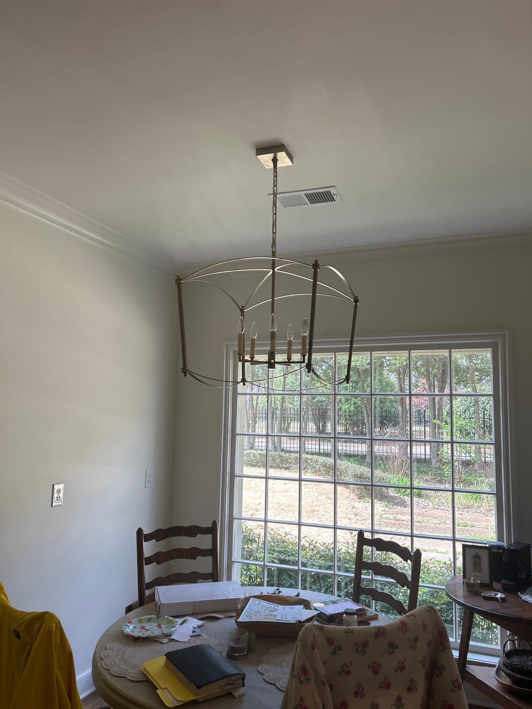Customer photo review of 5-light French Antique Candle Style Lantern Pendant Chandelier