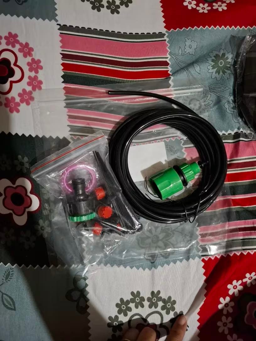 Customer photo review of 65ft Micro Drip Irrigation Kit – Adjustable Misting & Watering