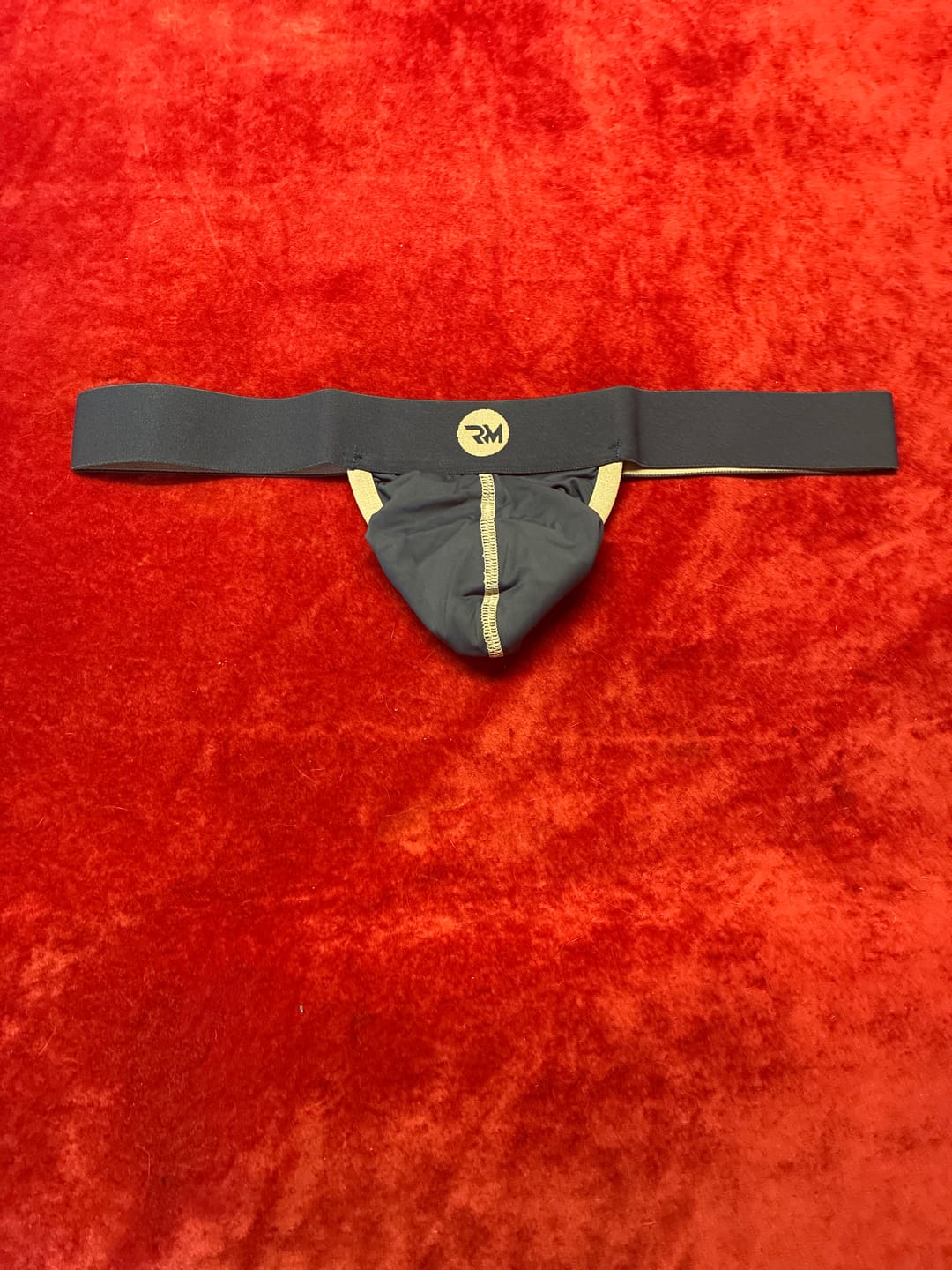 Customer photo review of Nylon 0in Strapless Jocks No Fly 1pk Navy Blue