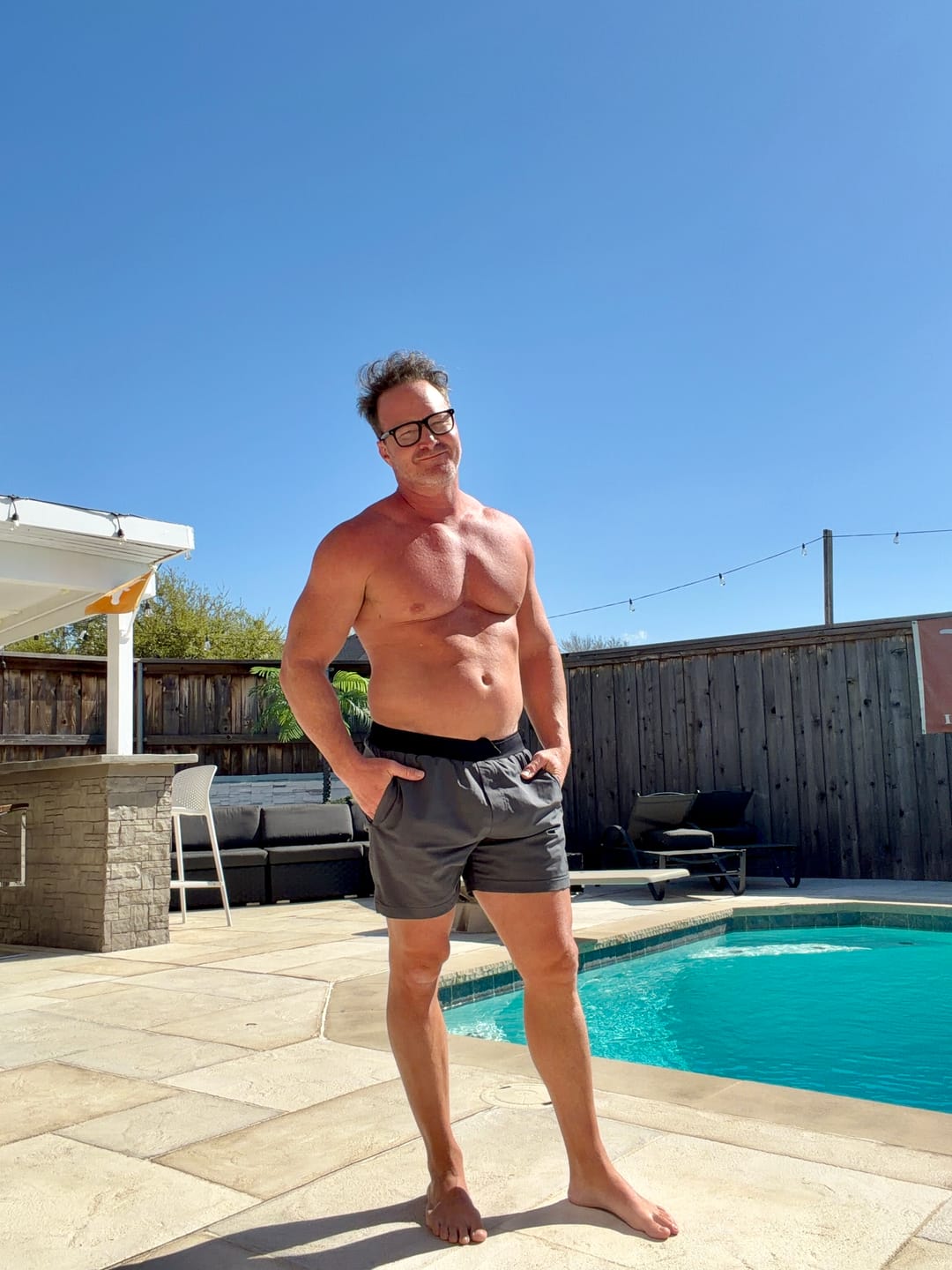 Customer photo review of Hybrid Active Shorts - Grey