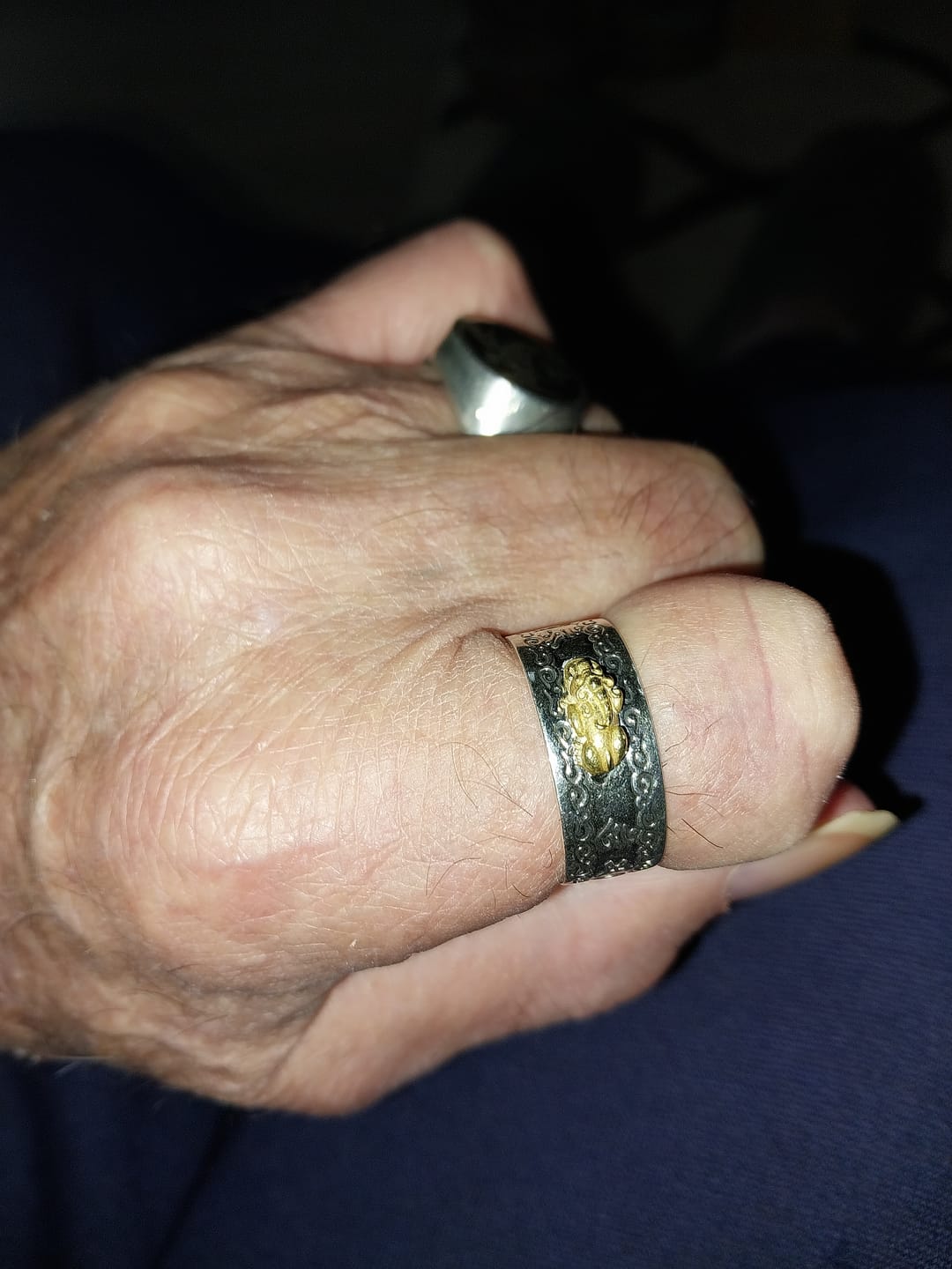 Customer photo review of Buddha Stones Lucky FengShui PiXiu Wealth Ring