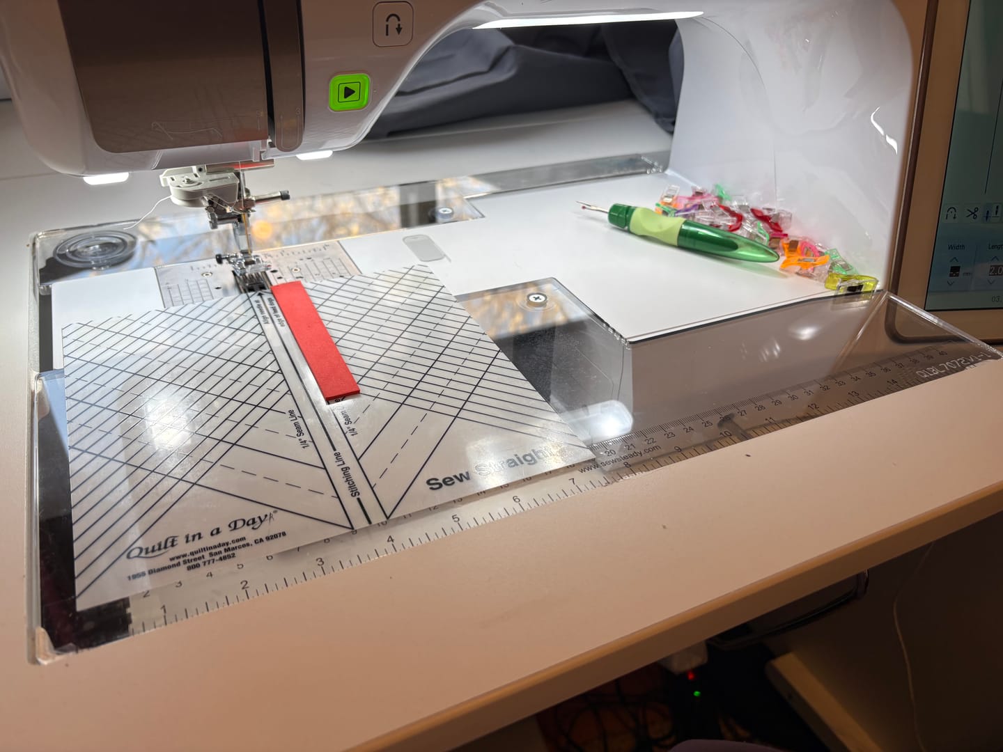 Customer photo review of Sew Steady Custom Acrylic Cabinet Insert