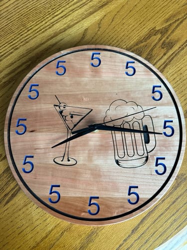 Customer photo review of Custom Wall Clock CNC Kit