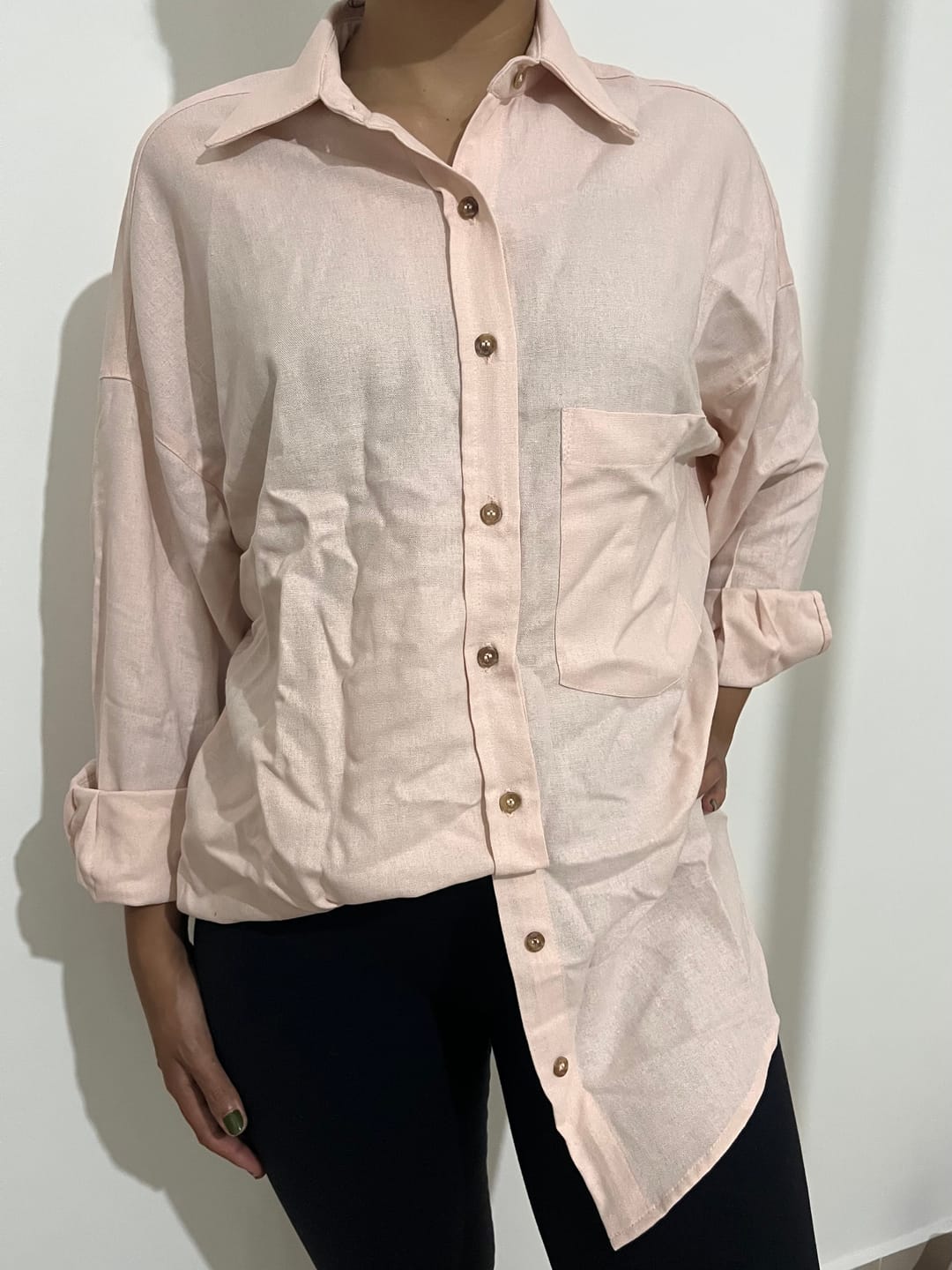 Customer photo review of Camisa Cupuaçu Rosa Claro