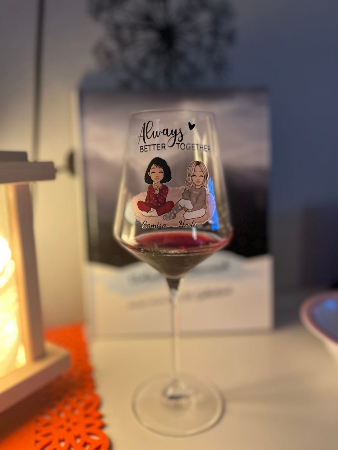 Customer photo review of Herzensmenschen - Personalisiertes Weinglas