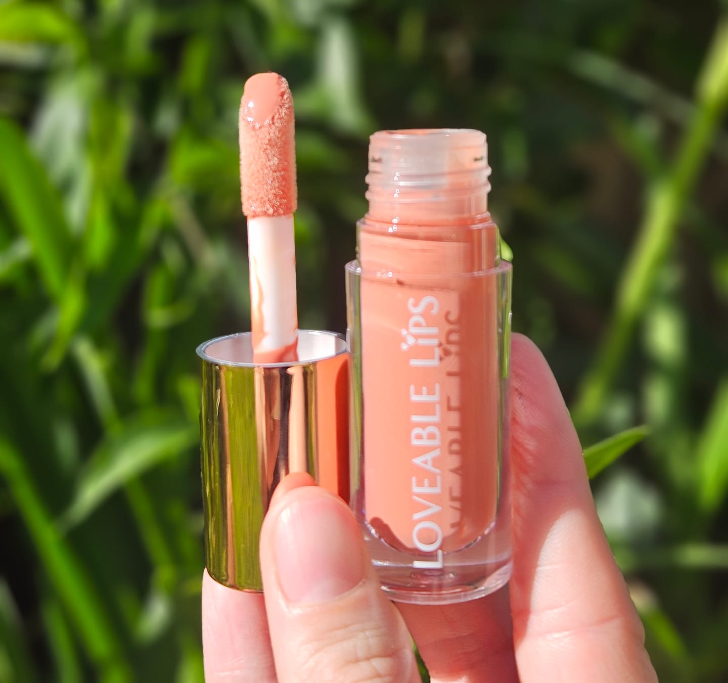 Customer photo review of Nude Glow Lip Gloss