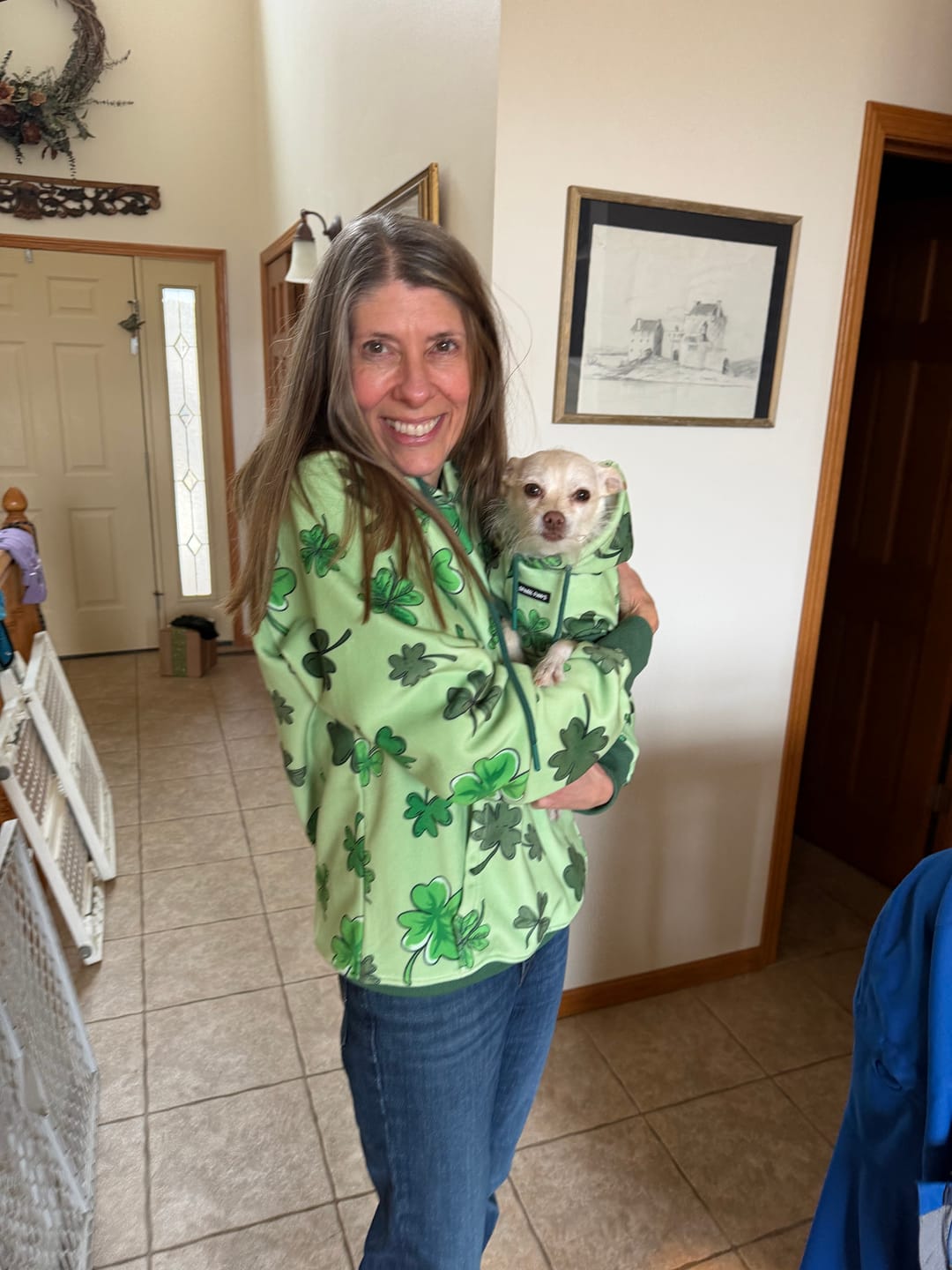 Customer photo review of St. Paddy's Human Hoodie - Light Green (Limited Edition)