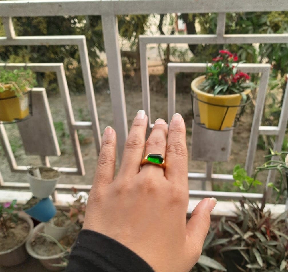 Customer photo review of Greenstone Enigma Ring