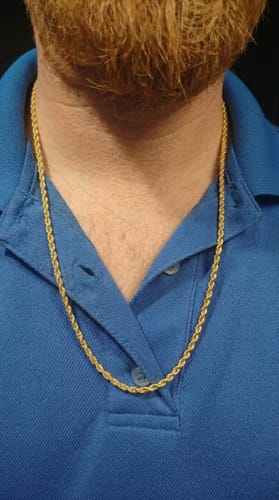Customer photo review of Rope Chain 3MM (Gold)