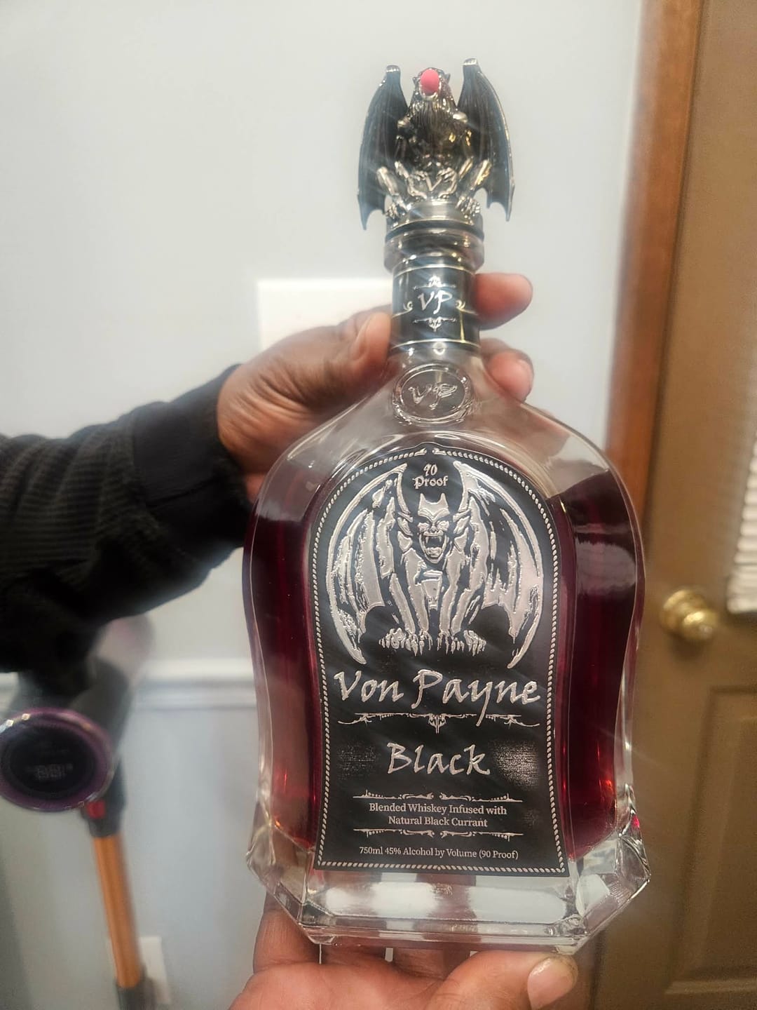 Customer photo review of Von Payne Black Blended Whiskey