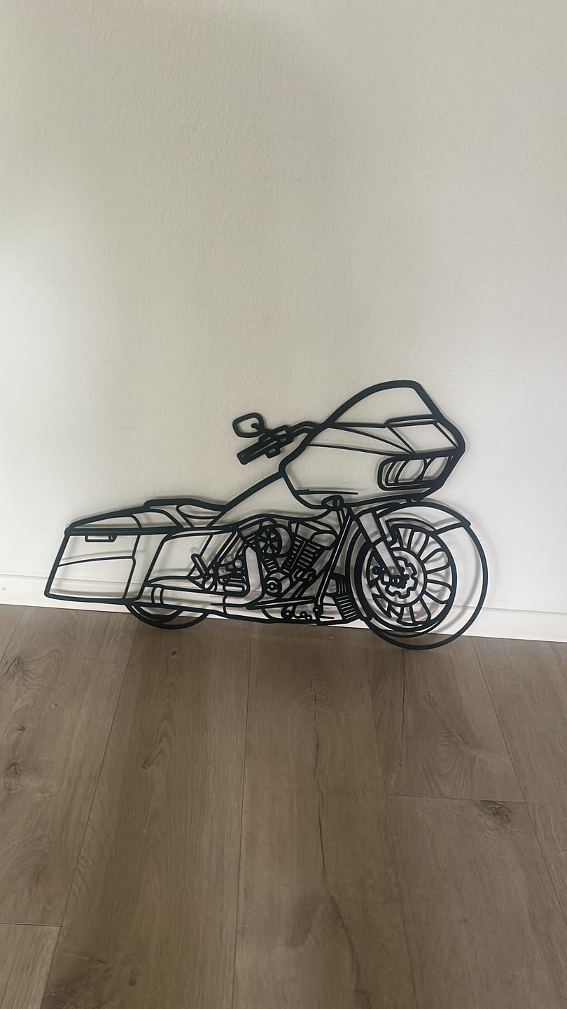 Customer photo review of Your Custom Metal Motorcycle Silhouette