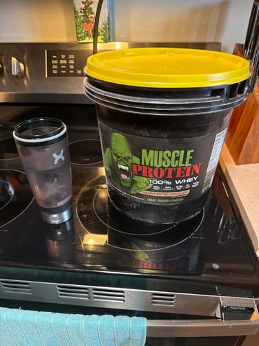 Customer photo review of Whey Protein Powder Bucket