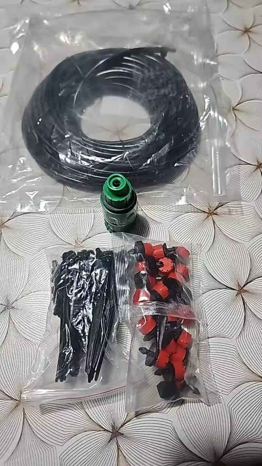 Customer photo review of 20m Mikro-Bewässerungssystem – Verstellbare Tropfer & Nebel