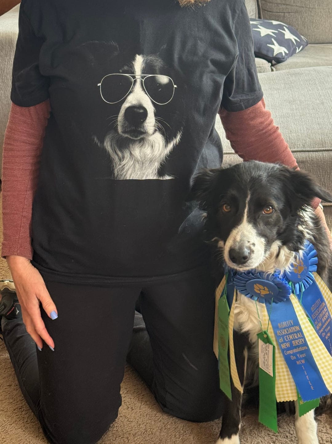 Customer photo review of Border Collie Aviators Shirt