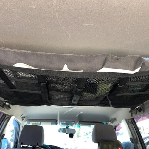 Customer photo review of Ultimate Car Overhead Cargo Net