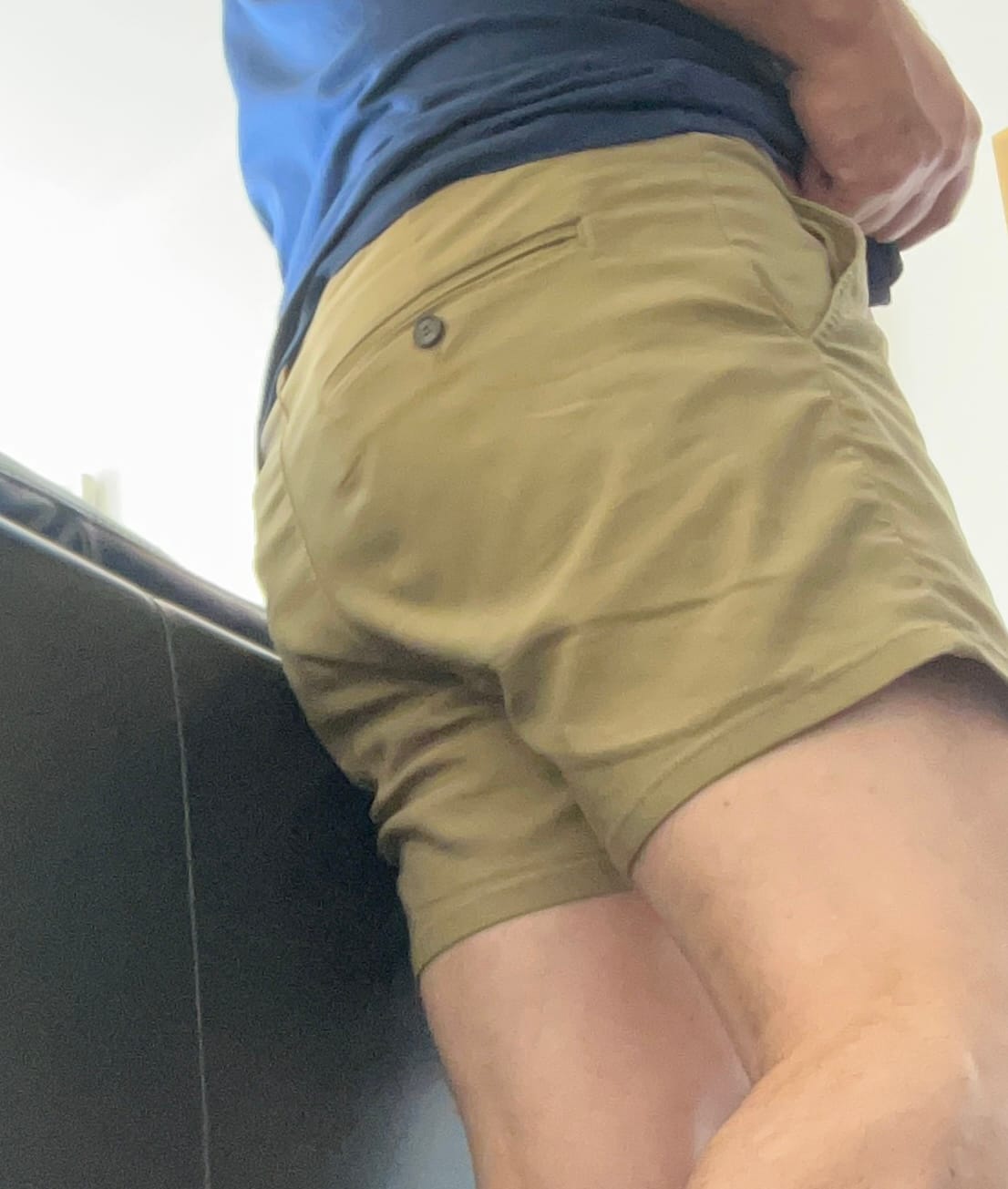 Customer photo review of Ultra-Stretch 3" Chino Shorts - Beige