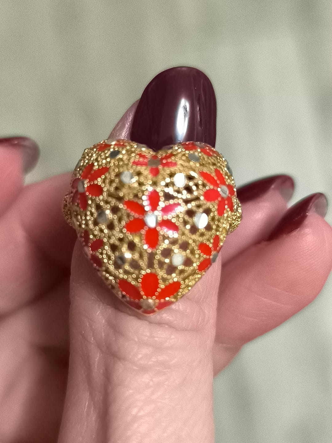 Customer photo review of ANELLO DONNA FASCIA LARGA REGOLABILE FILIGRANA ARGENTO 925