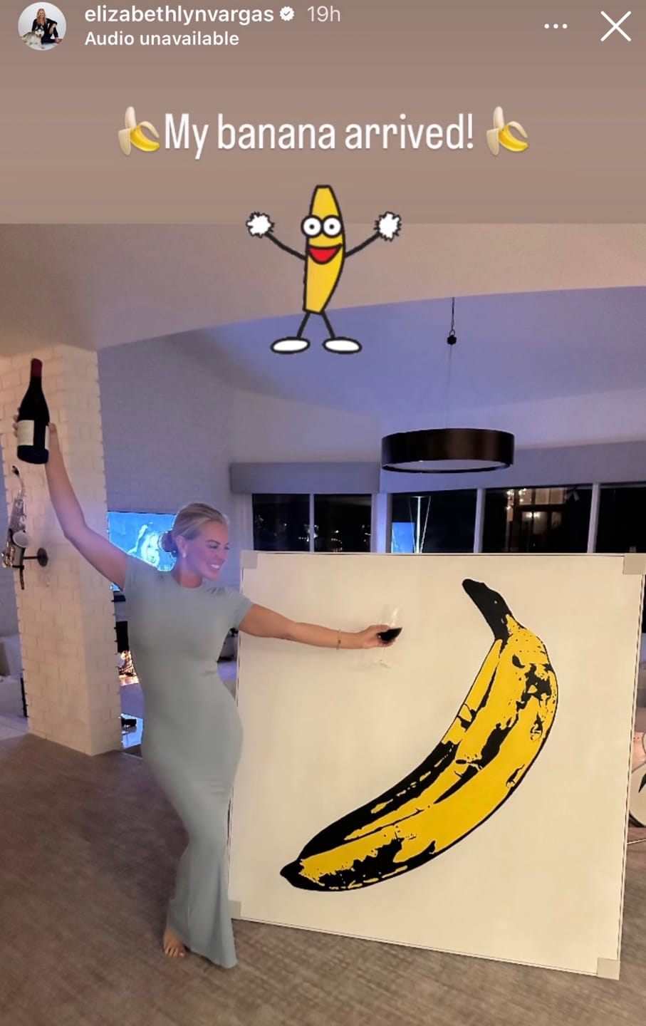 Customer photo review of Banana Abstract Wall Art