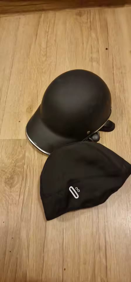 Customer photo review of West Cap – Thermal Fleece & Ice Silk Helmet Liner