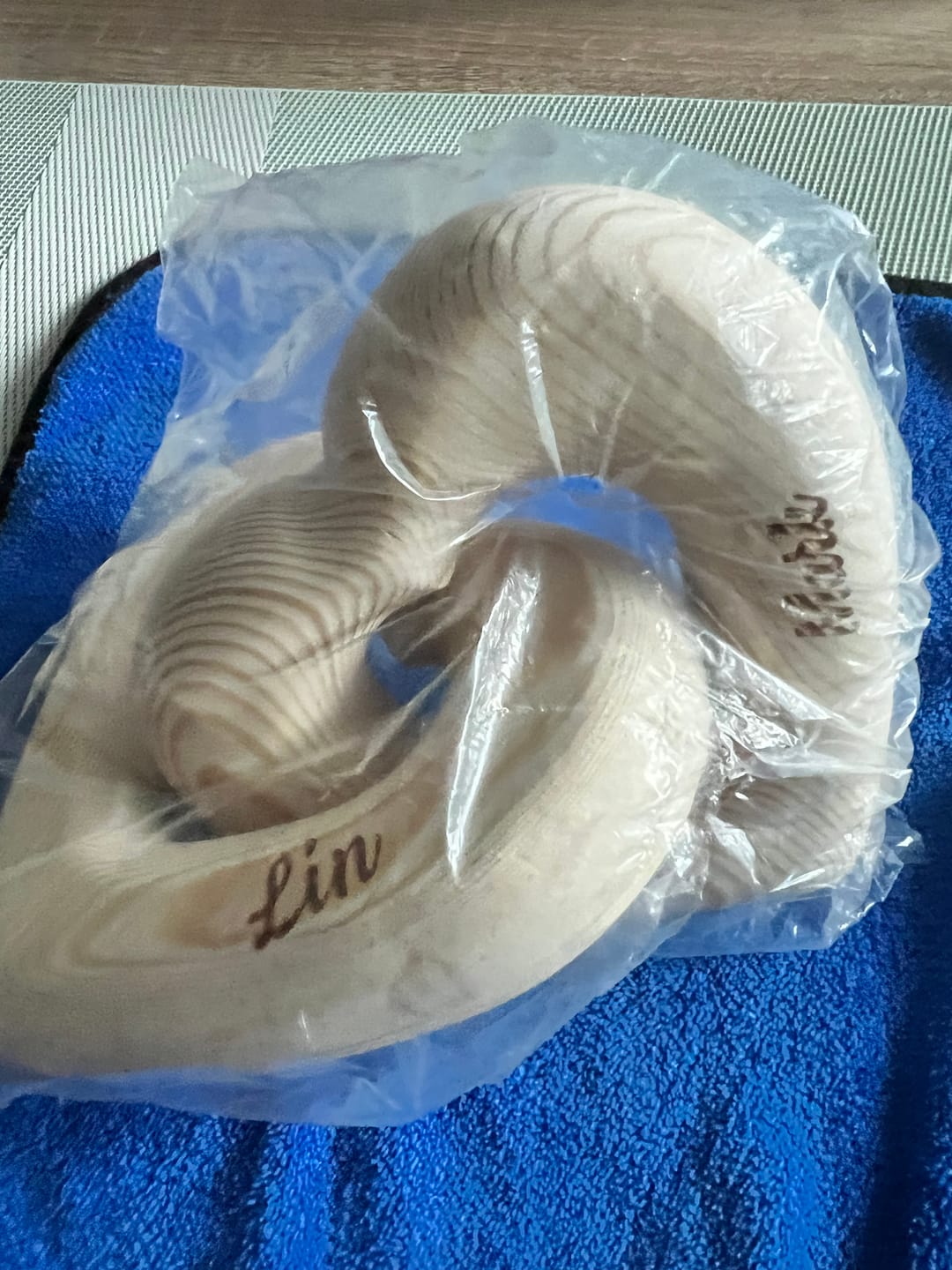 Customer photo review of Romantic Couple - Personalized Infinity Heart Sculpture