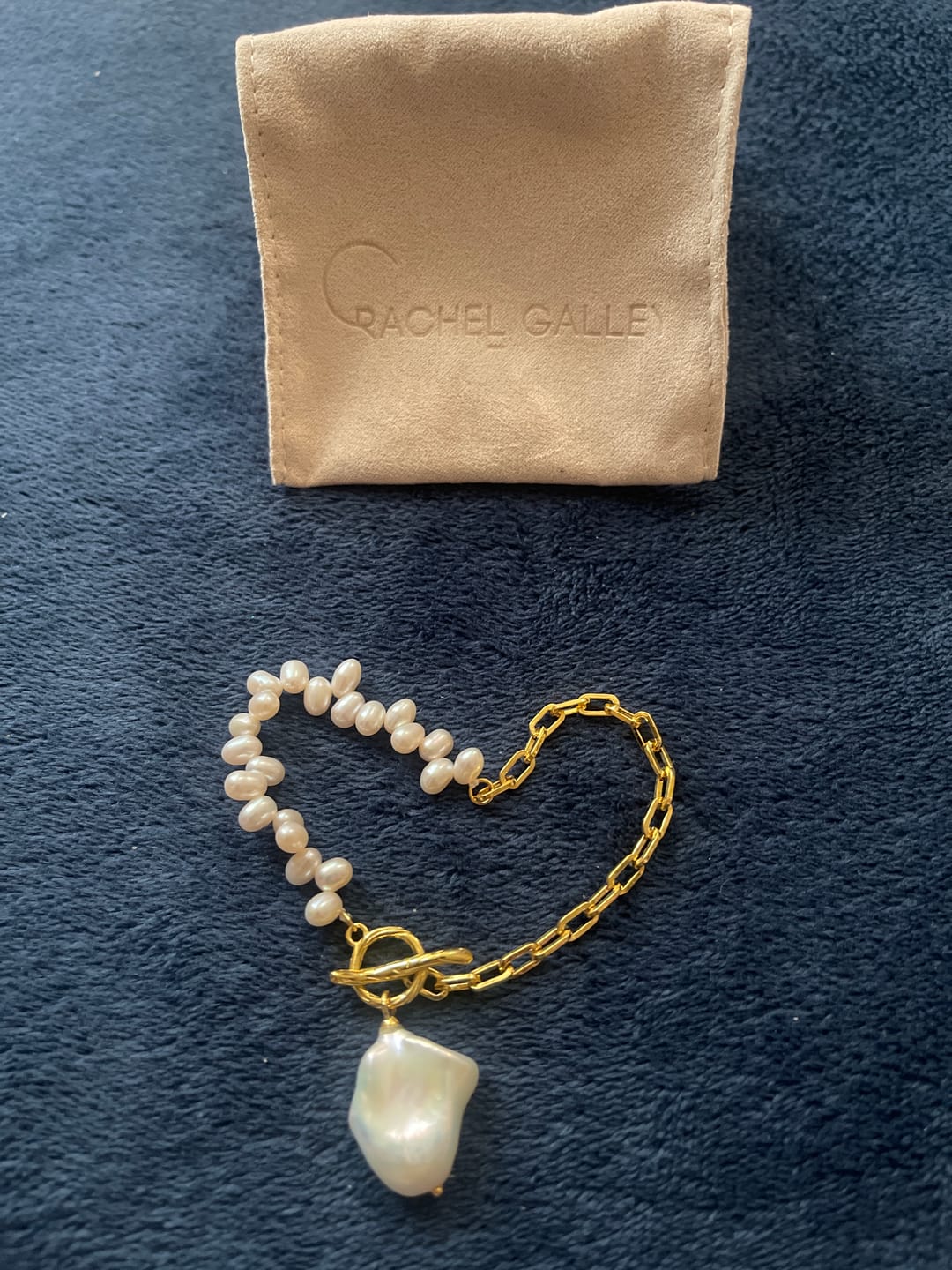 Customer photo review of Essential White Pearl Half Eternity Bracelet