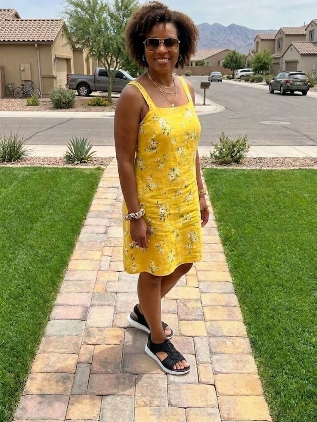 Customer photo review of OS Aria Sandal – Cushioned Sole & Pressure Relief