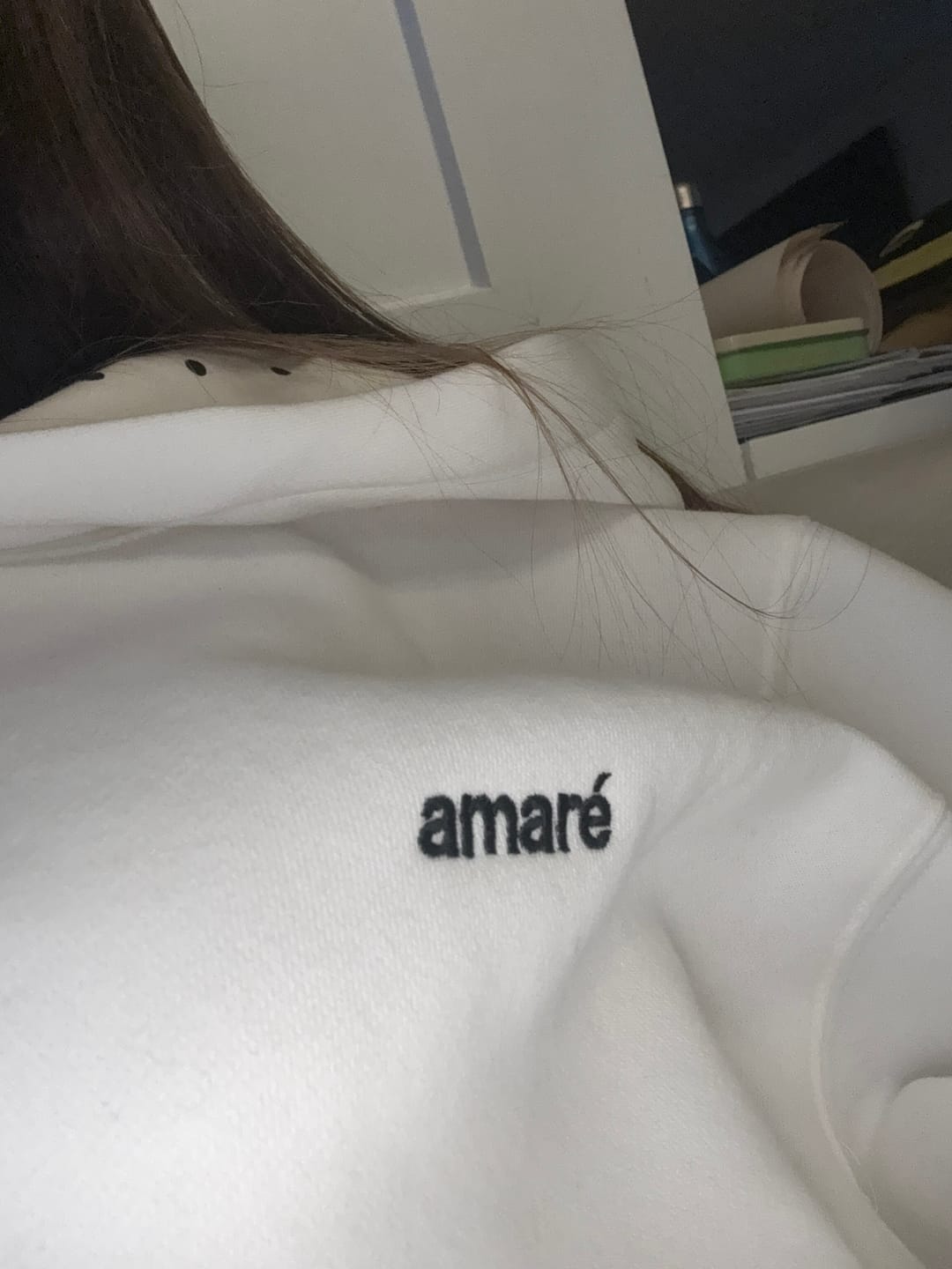 Customer photo review of POLKA DOT HOODIE (SOFT WHITE) PRE-ORDER