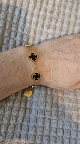 Customer photo review of Black Clover Bracelet (Gold)