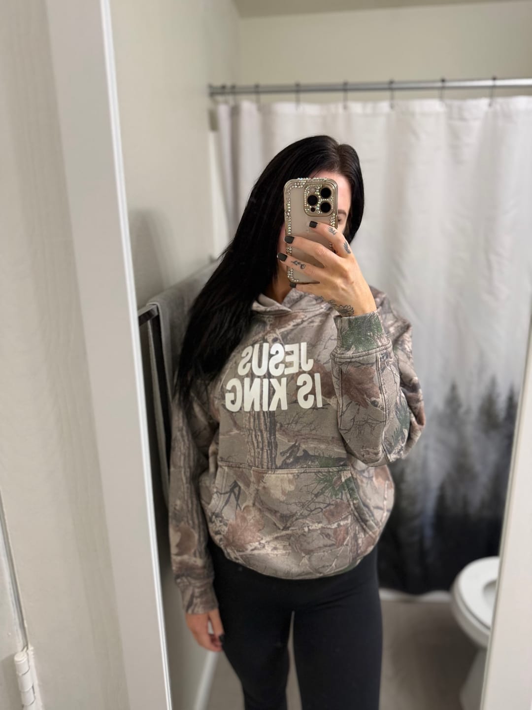 Customer photo review of Jesus Is King Heavy Hoodie
