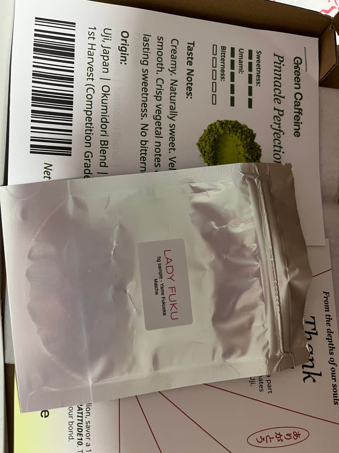 Customer photo review of Matcha Samples