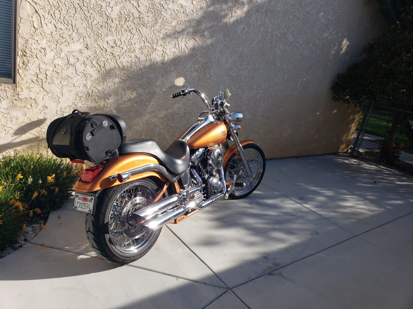Customer photo review of 20L - Axwell Medium Motorcycle Sissy Bar Bag for Harley Davidson