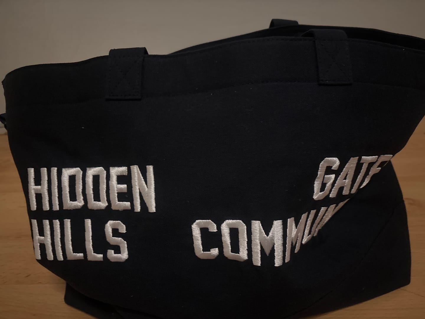 Customer photo review of GATED COMMUNITY CANVAS SHOPPER BAG