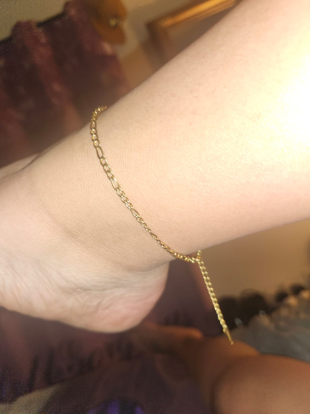 Customer photo review of Figaro Anklet - 3mm