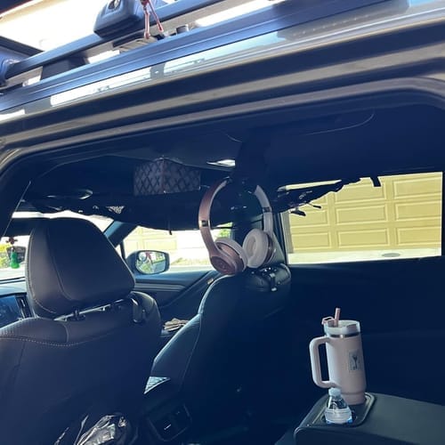 Customer photo review of Ultimate Car Overhead Cargo Net