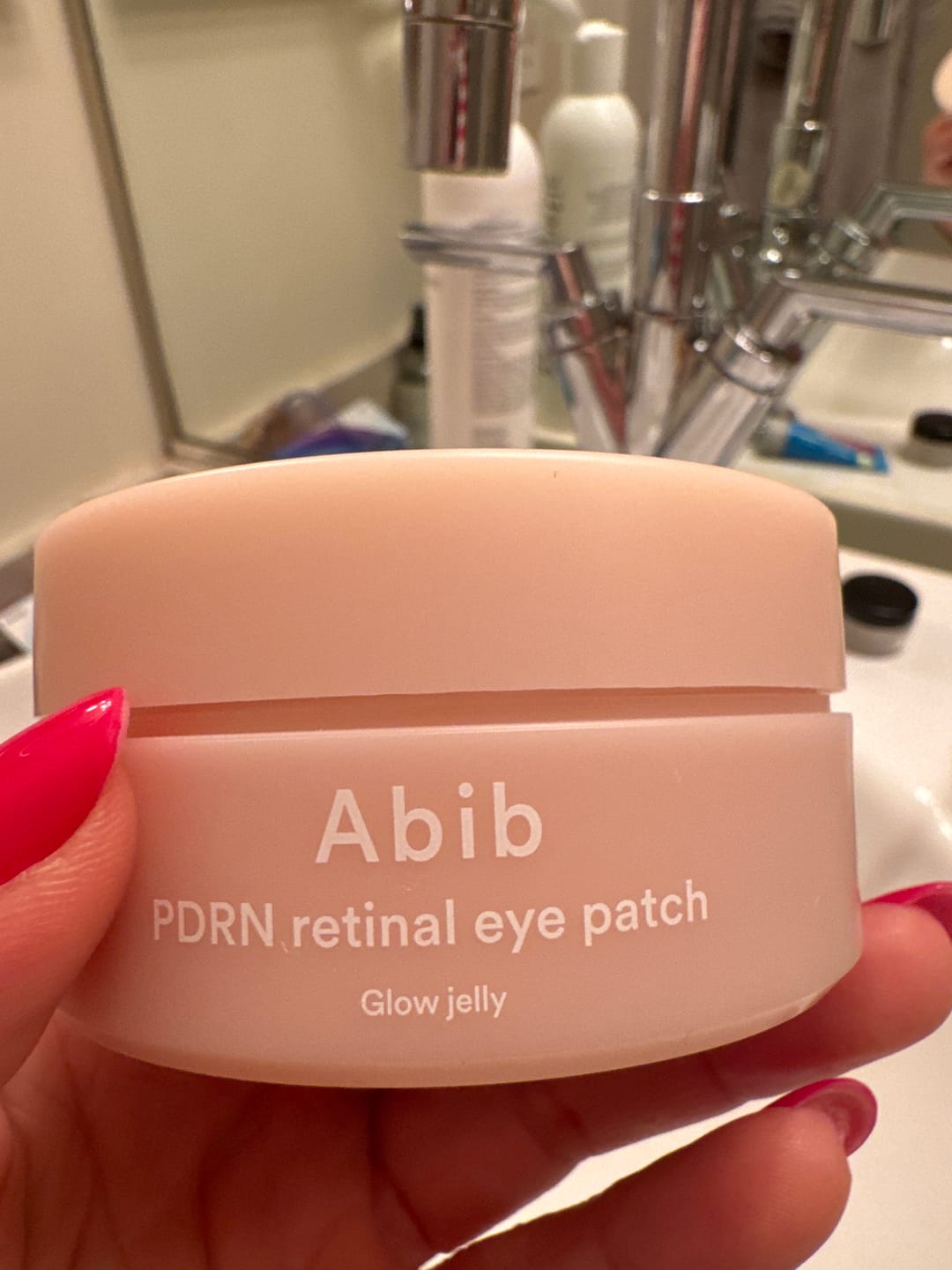Customer photo review of PDRN retinal eye patch Glow jelly