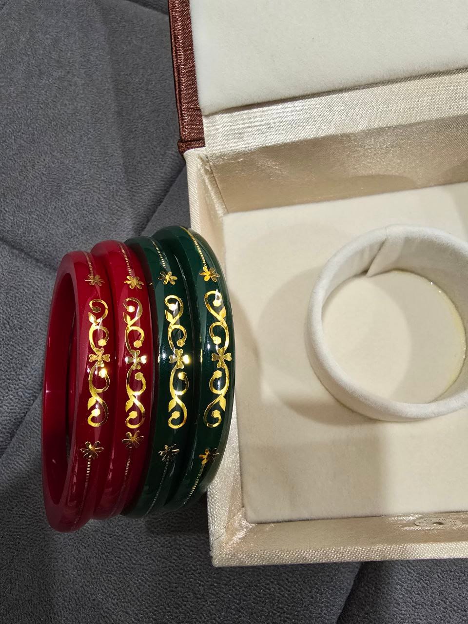 Customer photo review of 22kt (916) Yellow Gold Handmade Pola Bangles/Chooda/Churas for Women with Purity Certificate