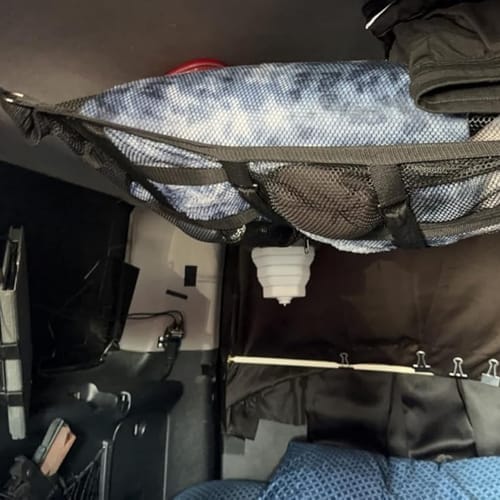 Customer photo review of Ultimate Car Overhead Cargo Net