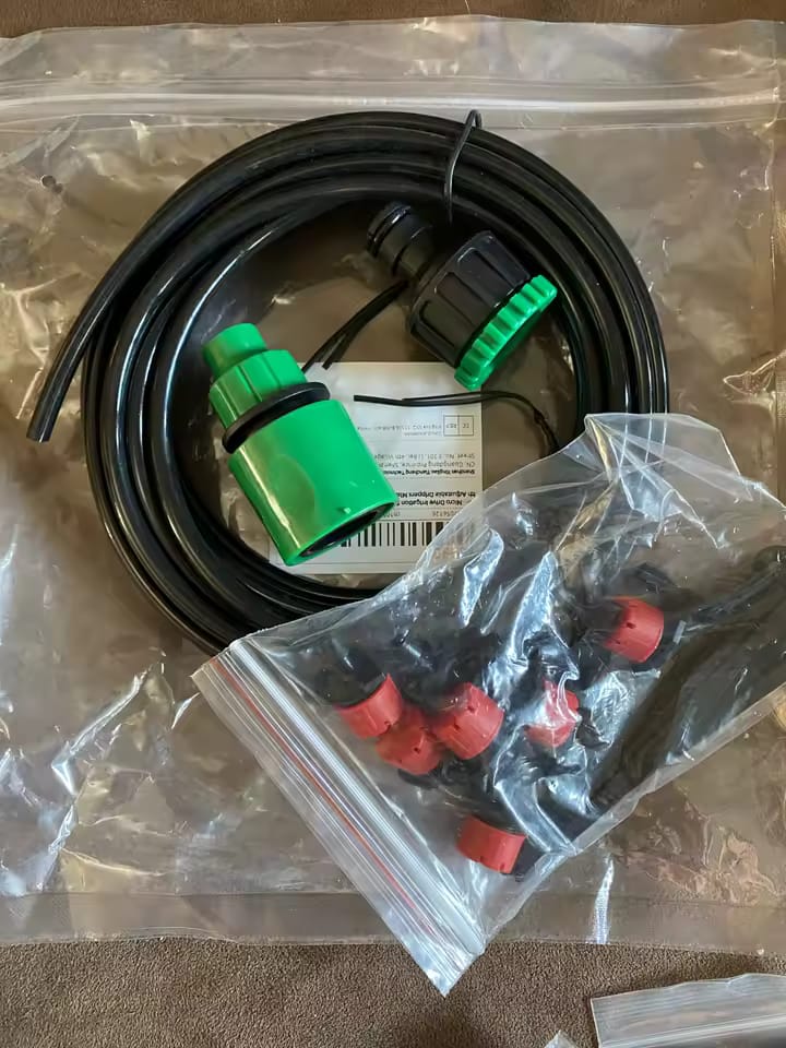 Customer photo review of 20m Mikro-Bewässerungssystem – Verstellbare Tropfer & Nebel