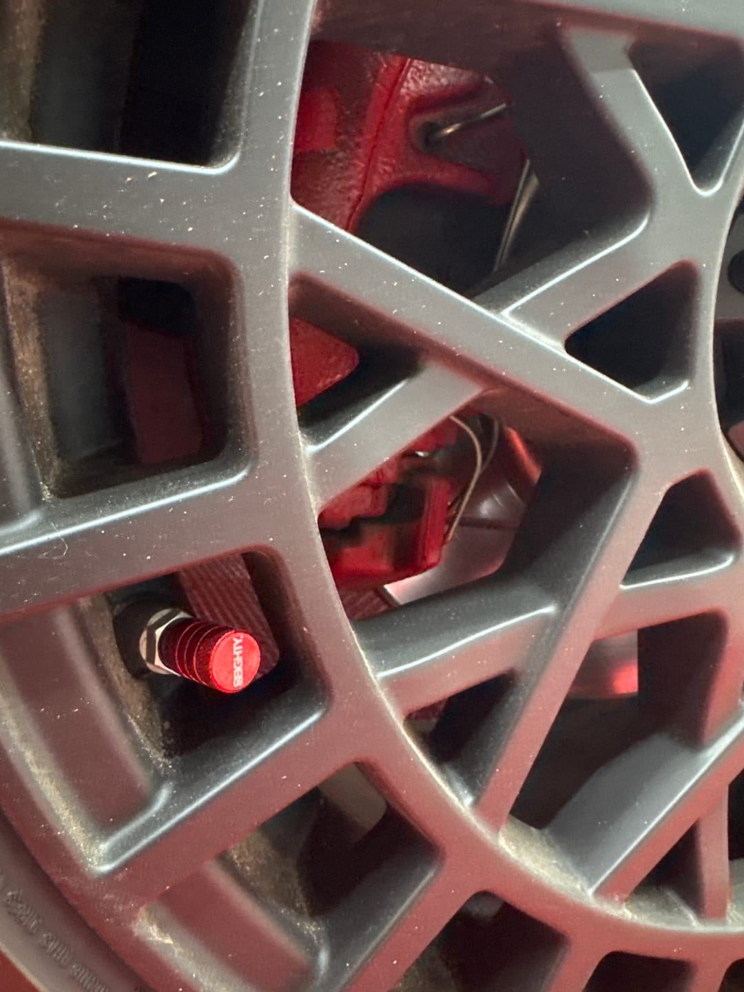 Customer photo review of 80Eighty® Red Valve Stem Caps
