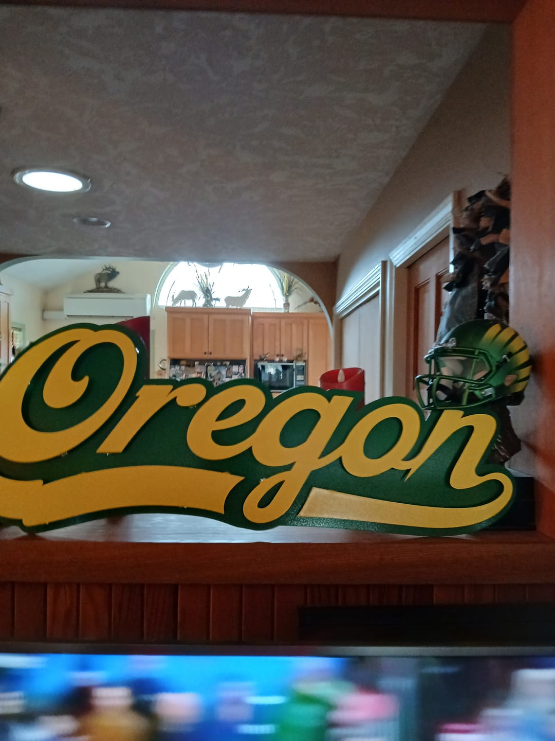 Customer photo review of Oregon Ducks  Script 3D Vintage Metal Wall Art