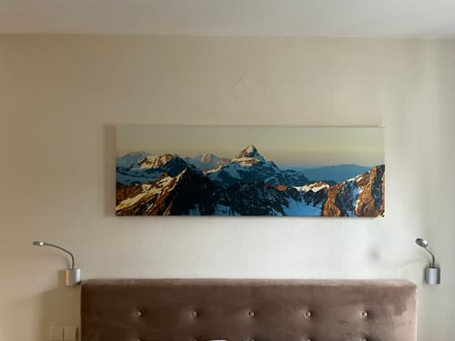 Customer photo review of Leinwandbild | Gipfel in den Alpen | Panorama